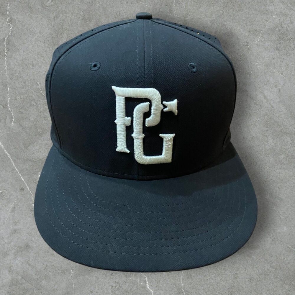 Perfect Game Hoffman PG National Black White Fitted Cap Hat Men's Size L/XL